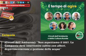 (Circoli dell’Ambiente) Non aspettiamo il 2027. La Campania deve intervenire subito con alberi, depavimentazione e gestione delle acque