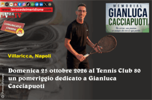 Domenica 25 ottobre 2026 al Tennis Club 80 un pomeriggio dedicato a Gianluca Cacciapuoti