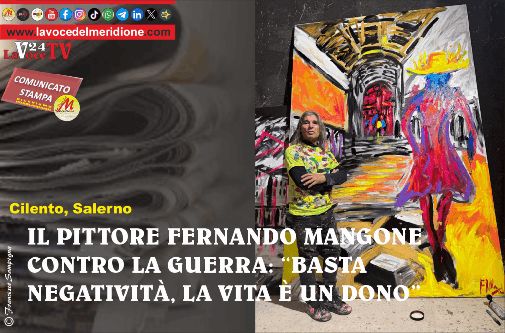 IL PITTORE FERNANDO MANGONE CONTRO LA GUERRA