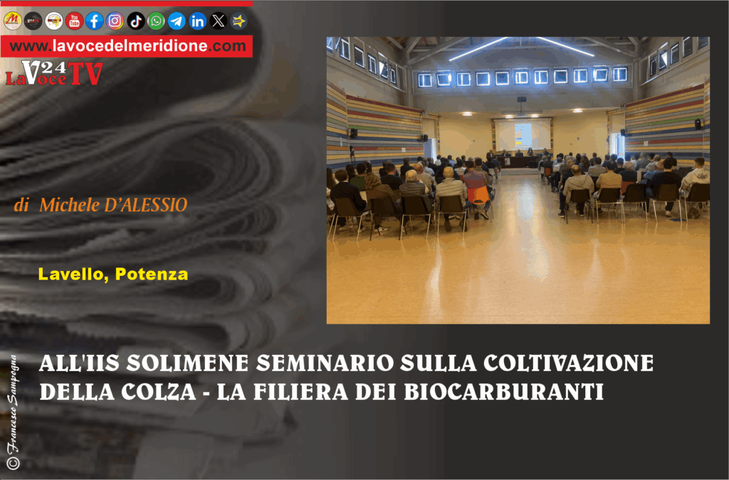 LAVELLO (PZ) ALL'IIS SOLIMENE SEMINARIO SULLA COLTIVAZIONE DELLA COLZA - LA FILIERA DEI BIOCARBURANTI