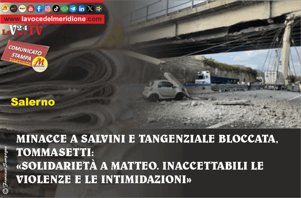 MINACCE A SALVINI E TANGENZIALE BLOCCATA, TOMMASETTI «SOLIDARIETÀ A MATTEO. INACCETTABILI LE VIOLENZE E LE INTIMIDAZIONI»