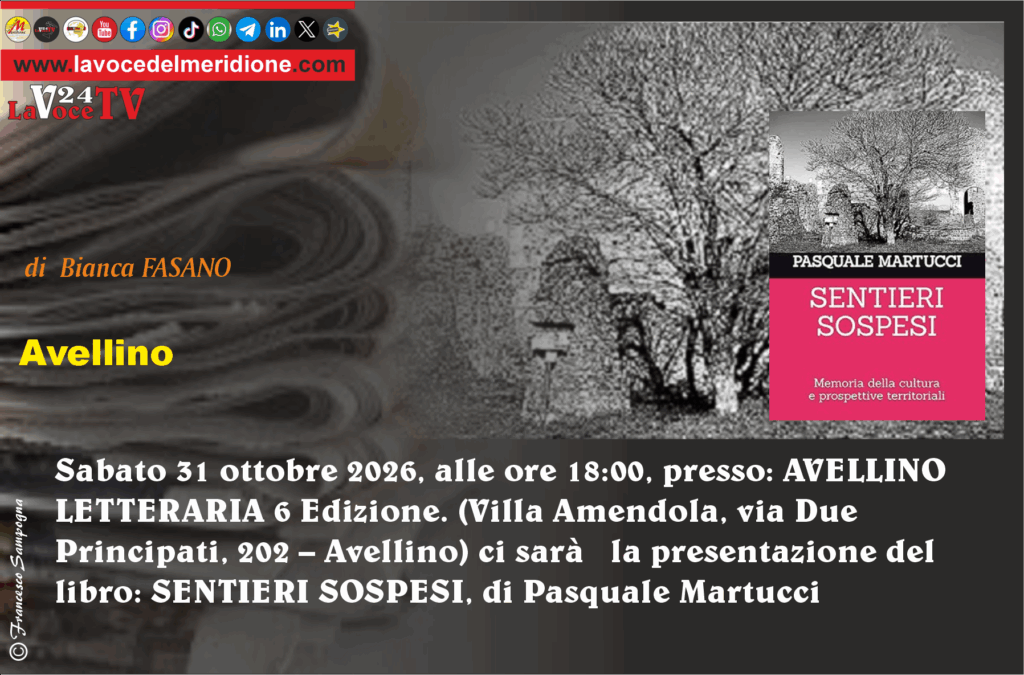 Sabato 31 ottobre 2026, alle ore 18.00 AVELLINO LETTERARIA 6 Edizione