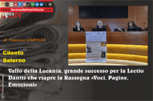Vallo della Lucania, grande successo per la Lectio Dantis che riapre la Rassegna Voci, Pagine, Emozioni